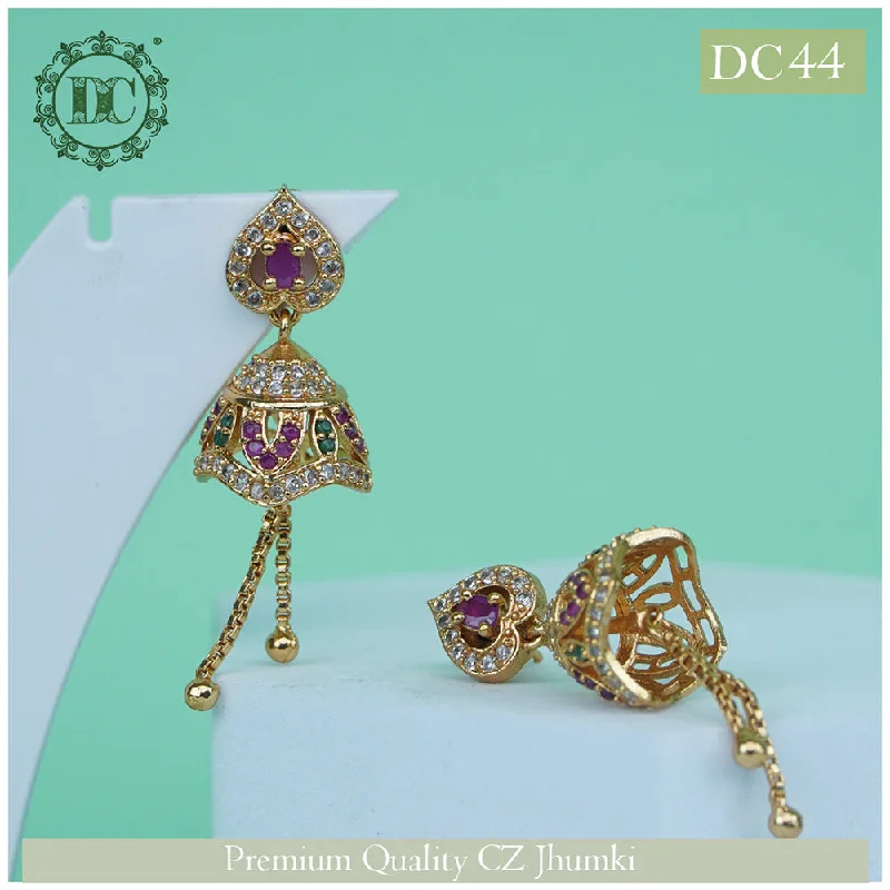 fashion-forward earrings for women-Diksha Collection Gold Plated Jhumki Earrings