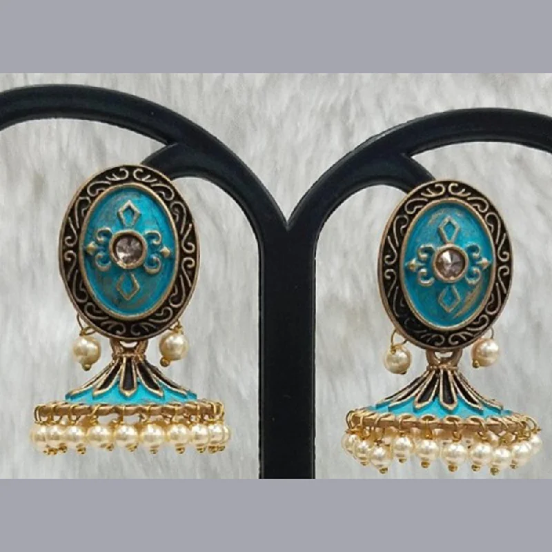 sterling silver earrings for women-Infinity Jewels Gold Plated Jhumki Earrings