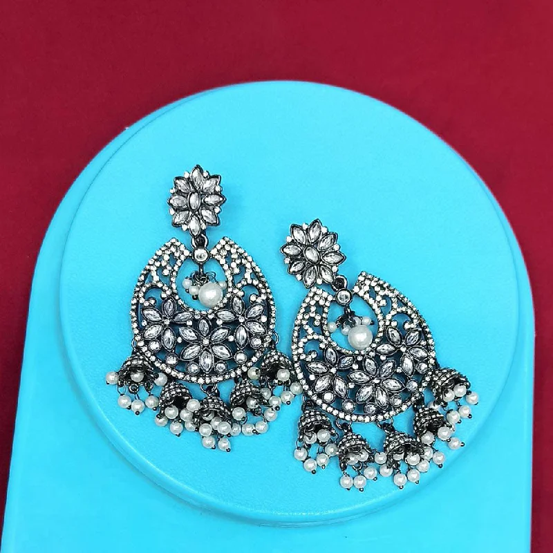 stylish earrings for women-Pooja Bangles Oxidised Plated Dangler Earrings