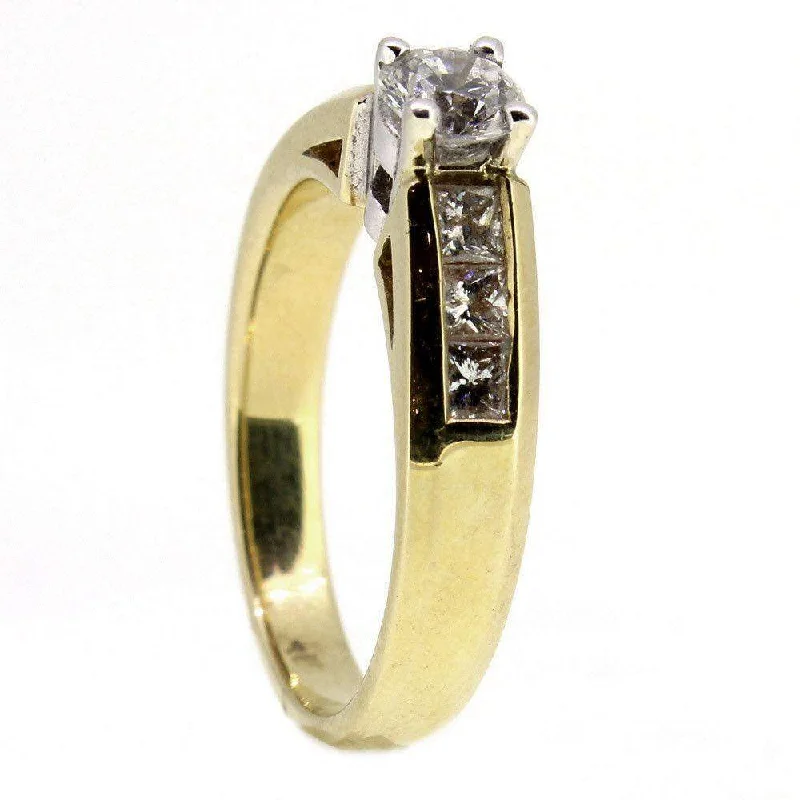 custom wedding engagement rings for women-18ct Gold And Diamond Engagement Ring 0.75ct