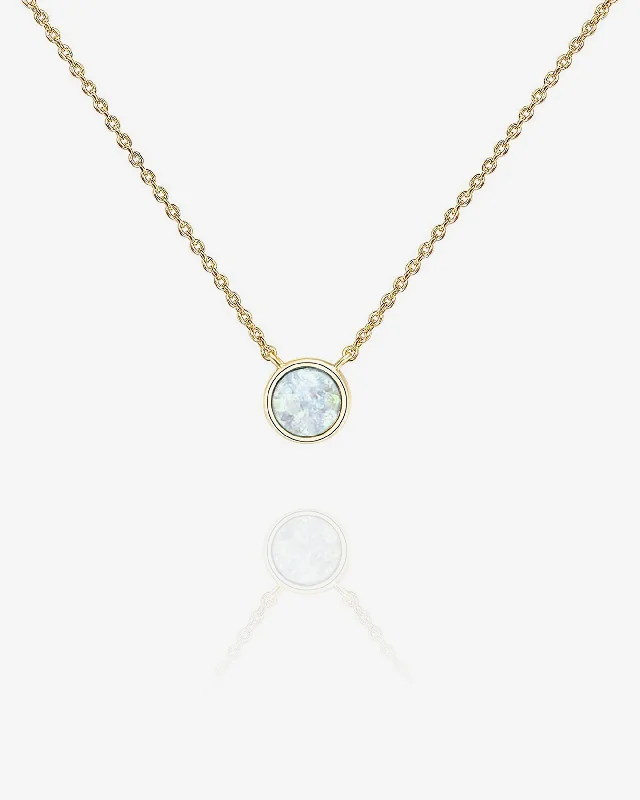 personalized birthstone necklaces for women-Opal Necklace