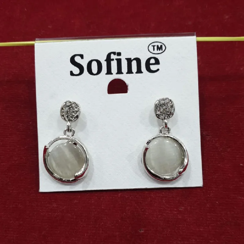 elegant gold earrings for women-Sofine Silver Plated Stud Earrings