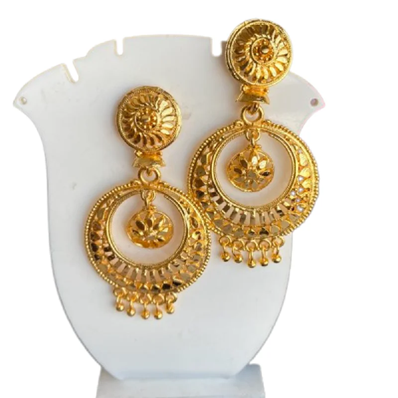 adjustable earrings for women-Mahavir Dye Gold Dangler Earrings