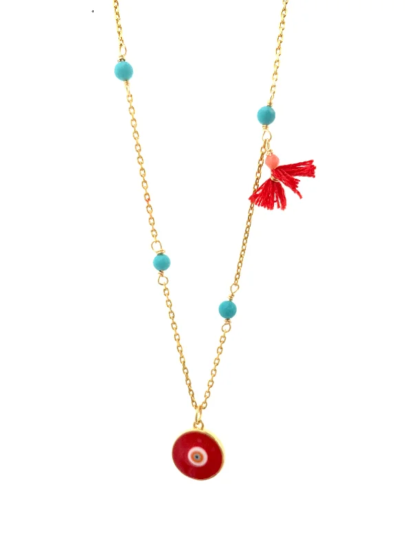 gold necklaces for women-Red eye