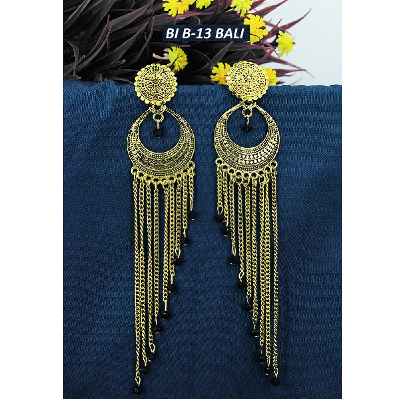 stud earrings for women-Mahavir Gold Plated Dangler Earrings