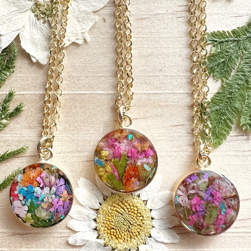 dainty gold necklaces for women-Super Bloom Botanical Garden Pendant Necklaces - BG102