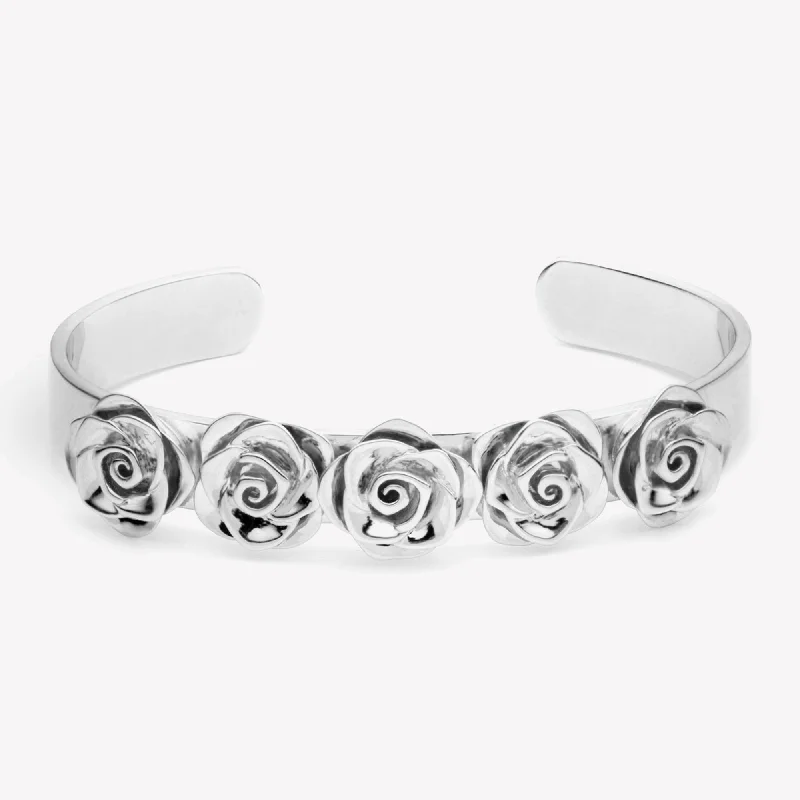 adjustable bangles for women-ROSE CORSAGE CUFF