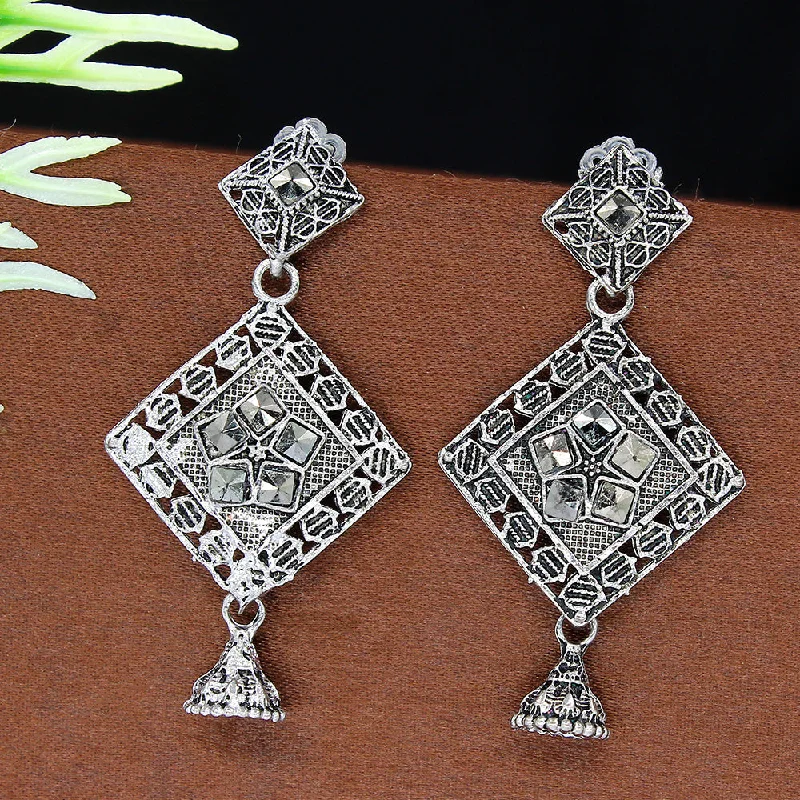 beautiful drop earrings for women-Mahavir Oxidised Plated Dangler Earrings