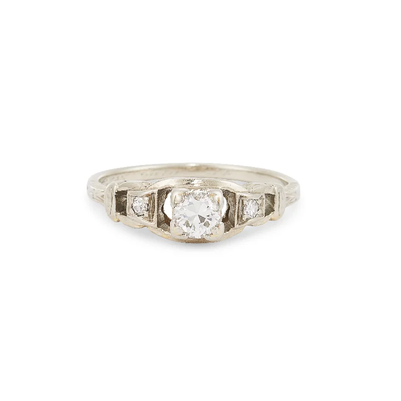 Vintage Engagement Ring, 1934, 0.21 Carats