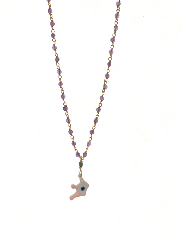 stackable necklaces for women-Princess amethyst necklace