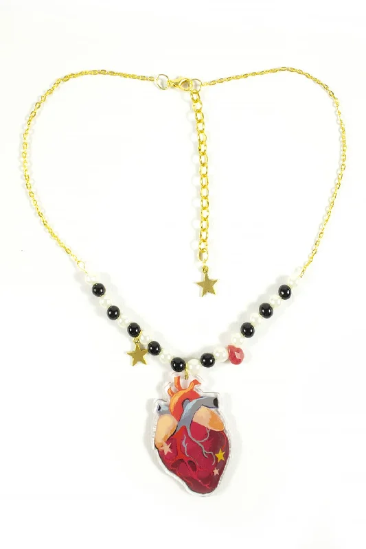 antique necklaces for women-Twisted Circus Heart Necklace