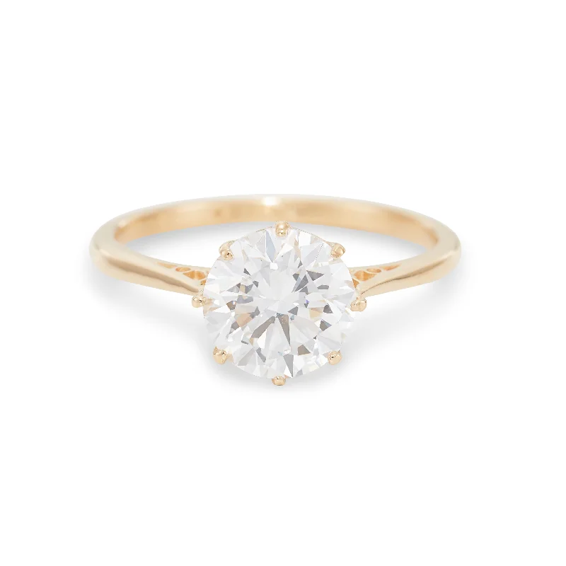 Vintage Style Engagement Ring , 2 Carat Lab Diamond *Made-To-Order*