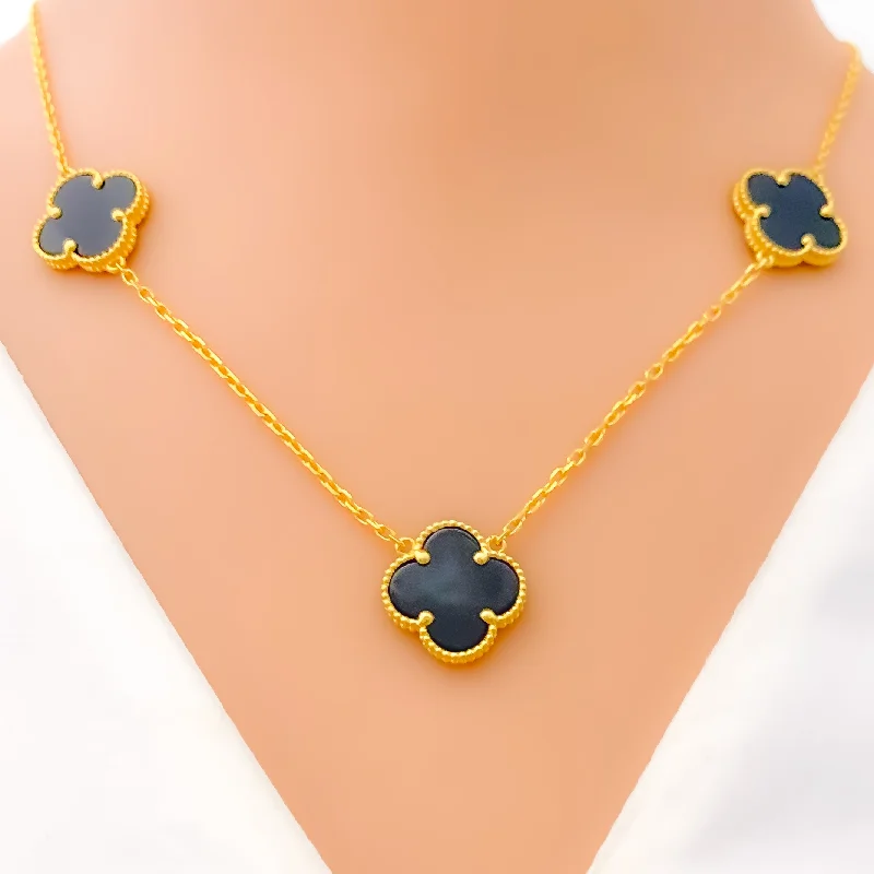 matching set necklaces for women-Opulent Dressy 21k Gold Necklace