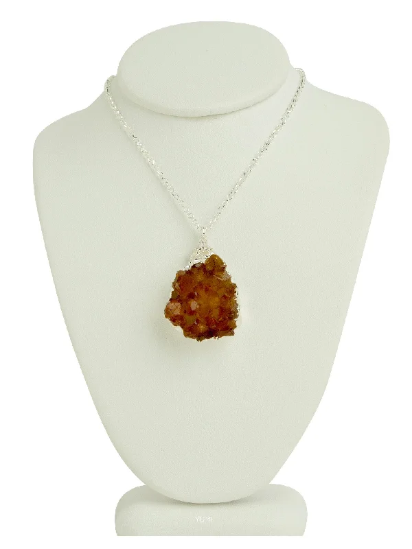 unique necklaces for women-Citrine Pendant Necklace