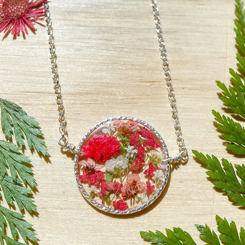 diamond necklaces for women-Ruby Botanical Garden Necklace - BG71