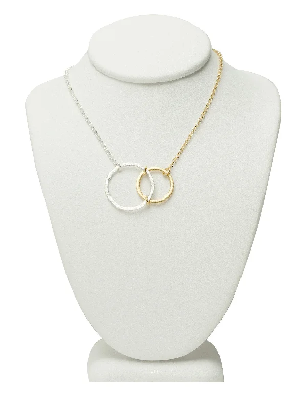 stackable necklaces for women-Gold/Silver Abstract Circle Necklace