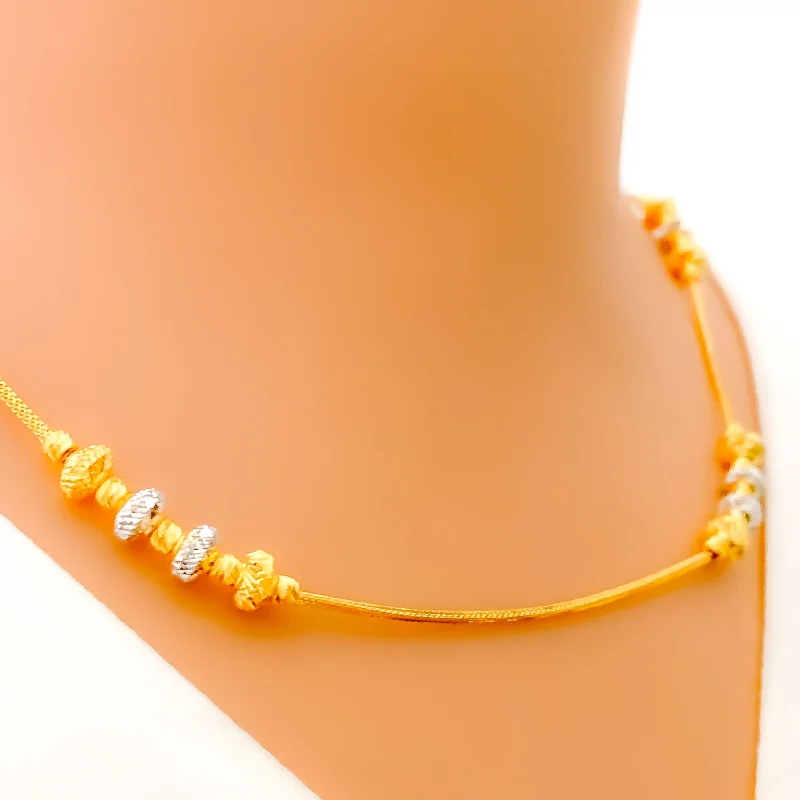 layered gold necklaces for women-Stylish Palatial 22k Gold Necklace