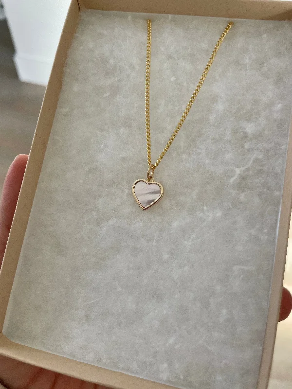 meaningful necklaces for women-Mini Shell Heart Necklace