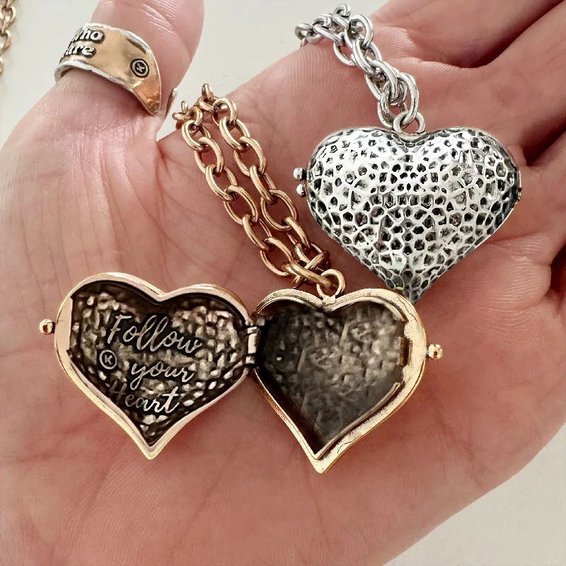 diamond necklaces for women-FOLLOW YOUR HEART | HEART LOCKET | Essential Necklace