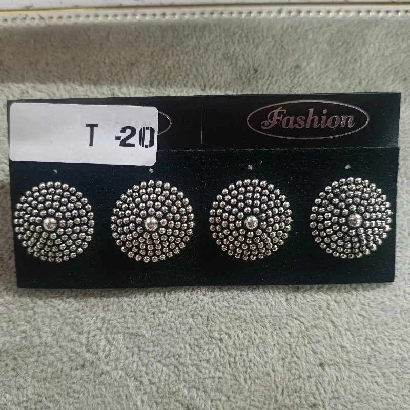 modern stud earrings for women-Tahura Oxidised Plated Stud Earrings