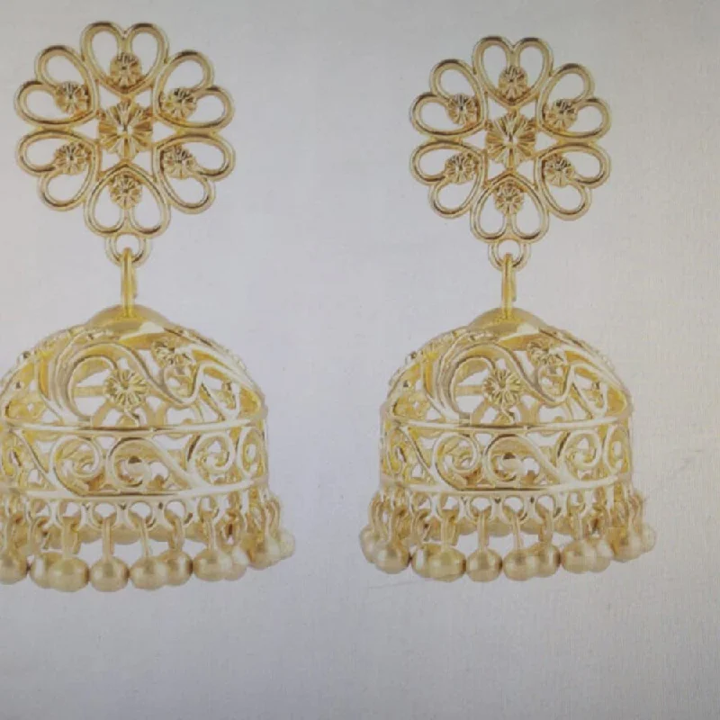 luxury earrings for women-Savvy Jewellery Gold Plated Jhumki Earrings