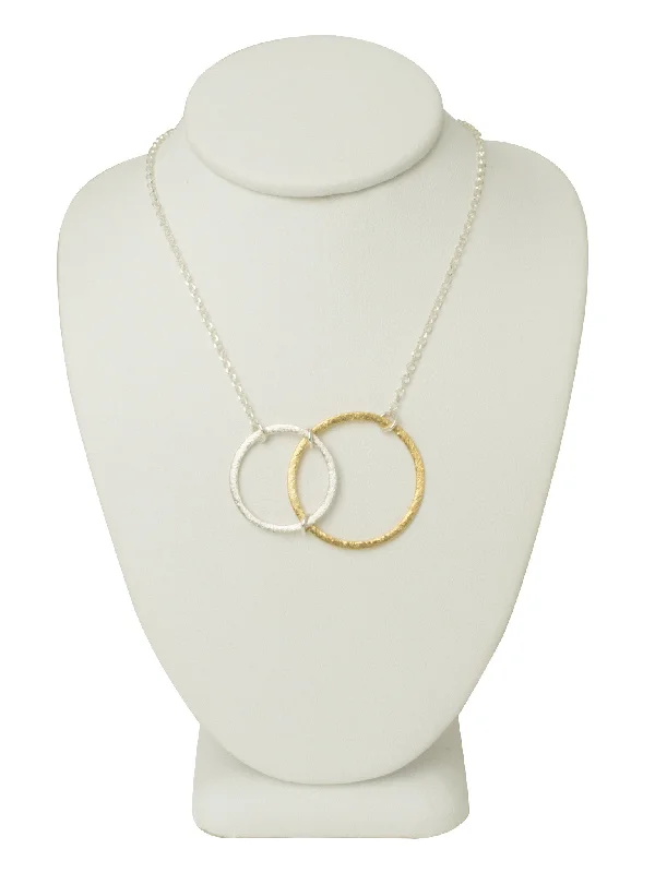 gold bar necklaces for women-Abstract Circle Necklace