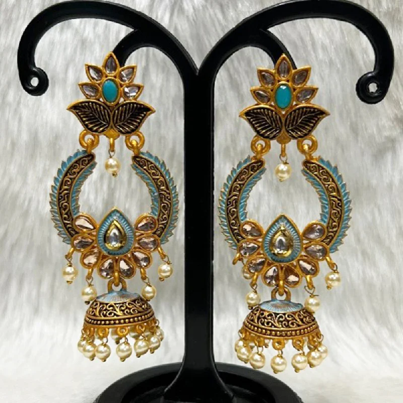 drop earrings for women-Infinity Jewels Gold Plated Jhumki Earrings