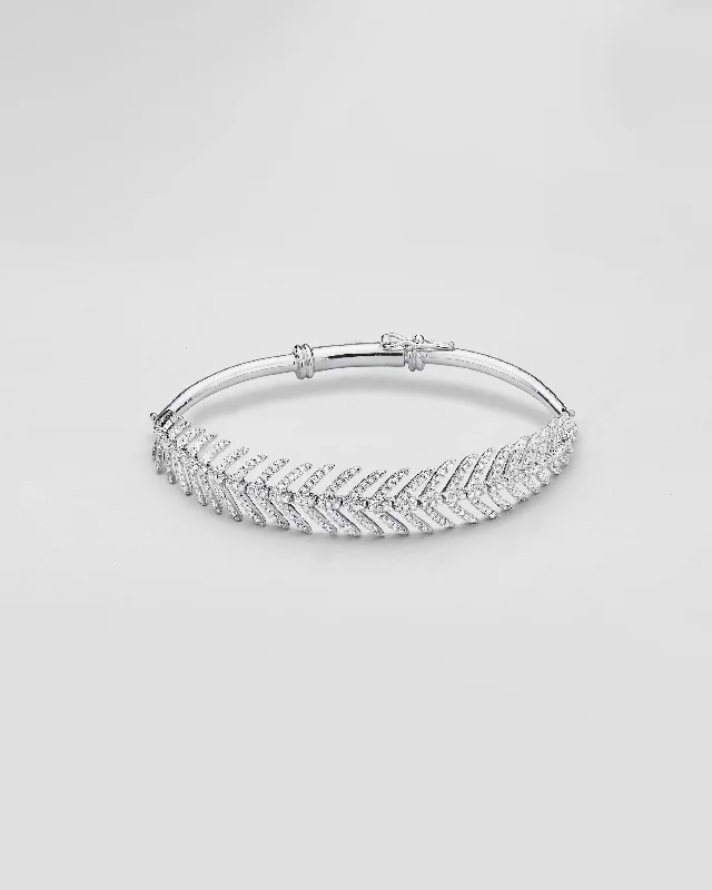 luxury charm bracelets for women-Fine Feather Bracelet