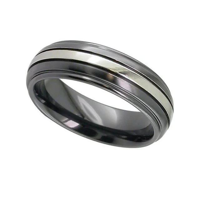 sparkling engagement rings for women-Zirconium Wedding Band - 4005iGRB