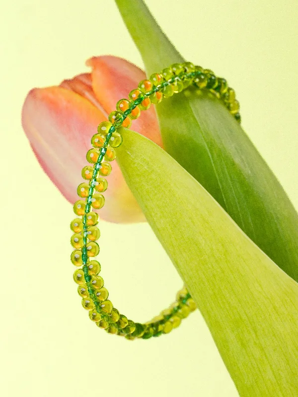 gold bangles with gemstones for women-Dew Beaded Bracelet