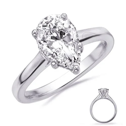 S Kashi & Sons Halo - Hidden Engagement Ring EN8352-8X5PSWG