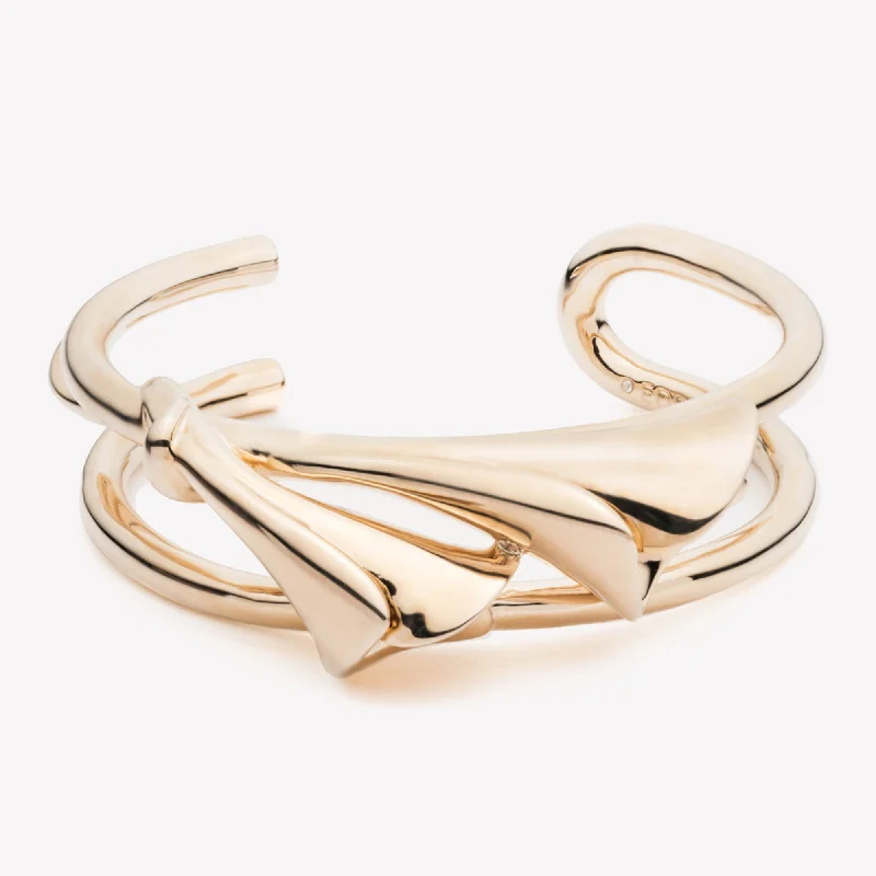 gold cuff bracelets for women-CALLA LILY CUFF