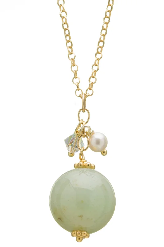 birthstone necklaces for women-Jade Ball Necklace