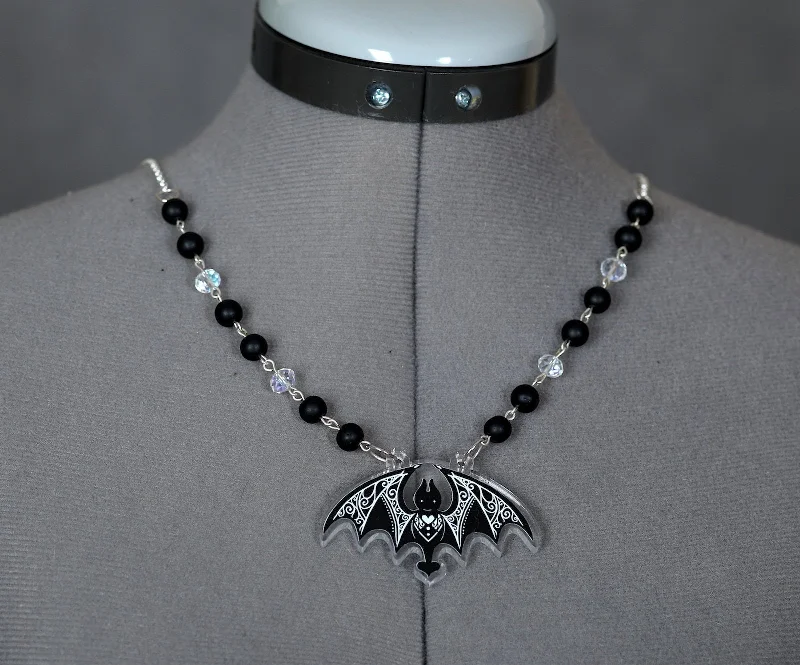 handmade necklaces for women-Instant Shipping! Bat Moonlight Necklace (2 Shapes)