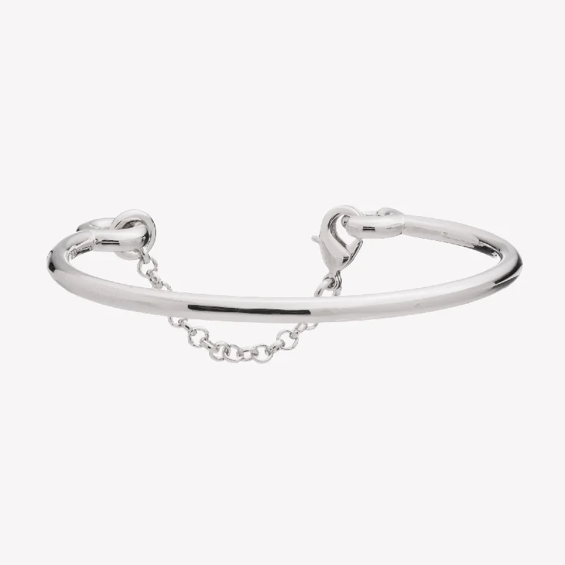 lightweight bangles for women-CHAIN LATCH CUFF