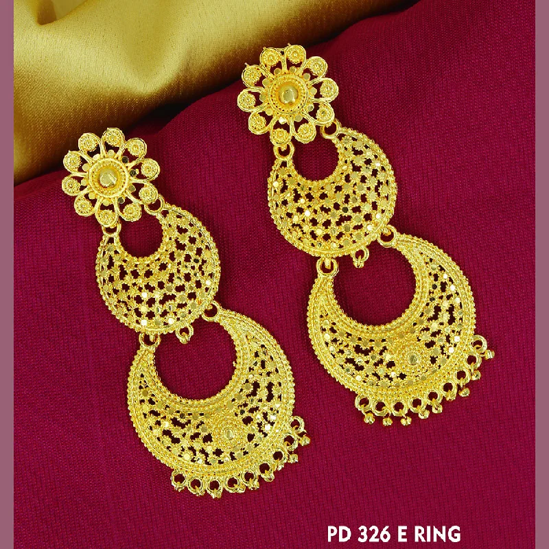 affordable stud earrings for women-Mahavir Gold Plated Dangler Earrings