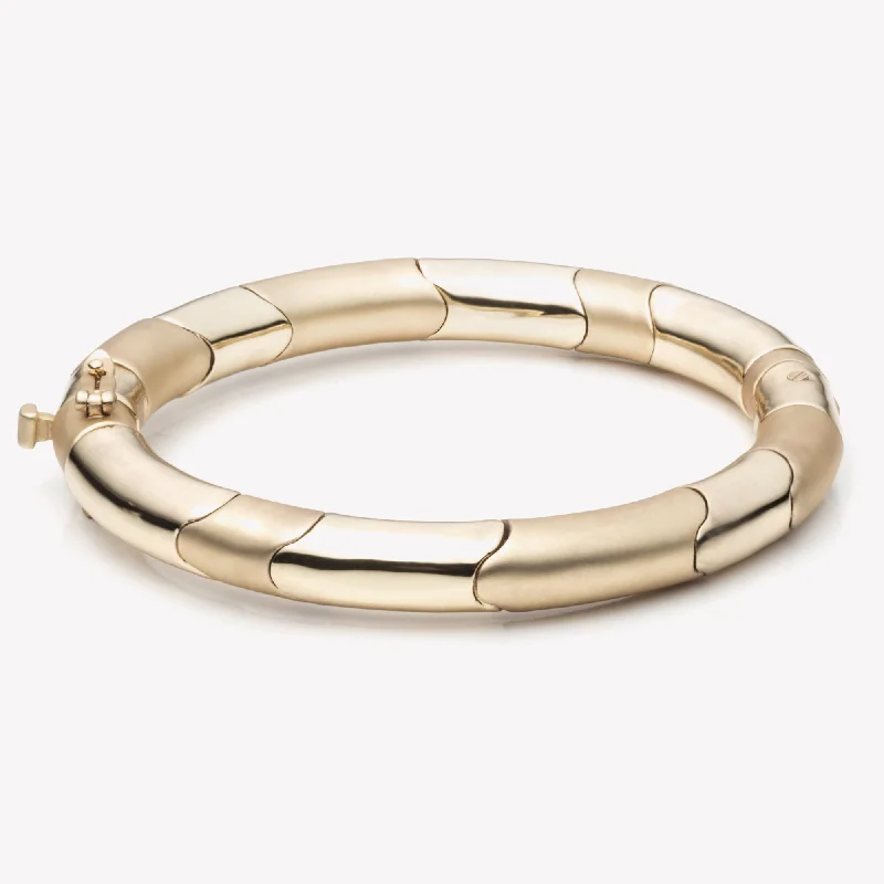 fine jewelry bracelets for women-BANDED BANGLE BRACELET