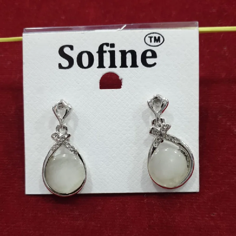 fashion earrings for women-Sofine Silver Plated Stud Earrings