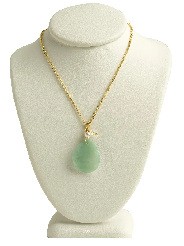 chic necklaces for women-Jade Petal Necklace