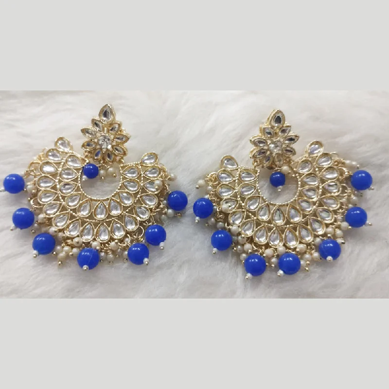 gemstone earrings for women-Khushboo Jewellers Gold Plated Dangler Earrings (Assorted Color)