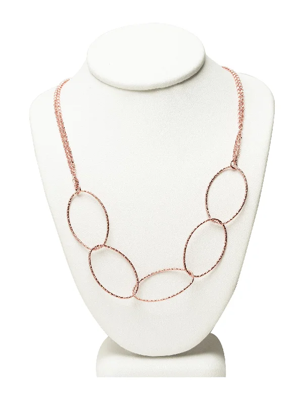 luxury necklaces for women-Cascading Rose Gold Chain Necklace