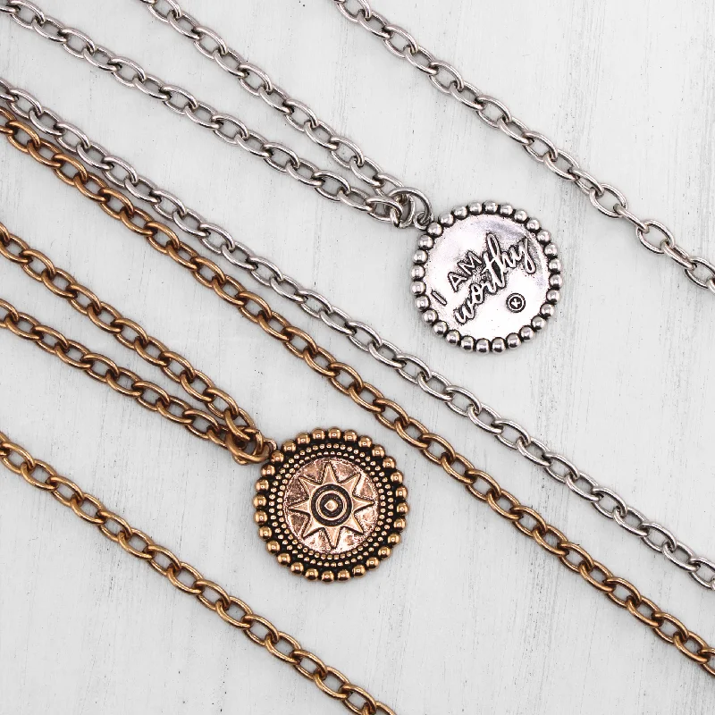 elegant necklaces for women-I AM WORTHY | SUN | Essential Necklace