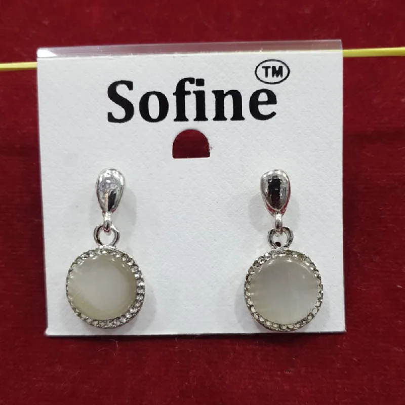 floral earrings for women-Sofine Silver Plated Stud Earrings