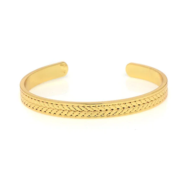 large gold bangles for women-Wreath Bangle