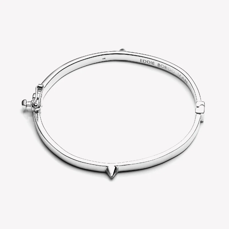 luxury bangles for women-MENS HINGED CONE BANGLE