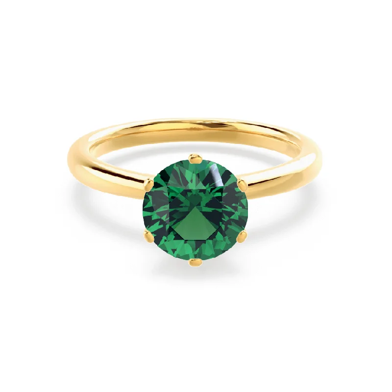 SERENITY - Chatham® Lab Grown Emerald 18k Yellow Gold Solitaire