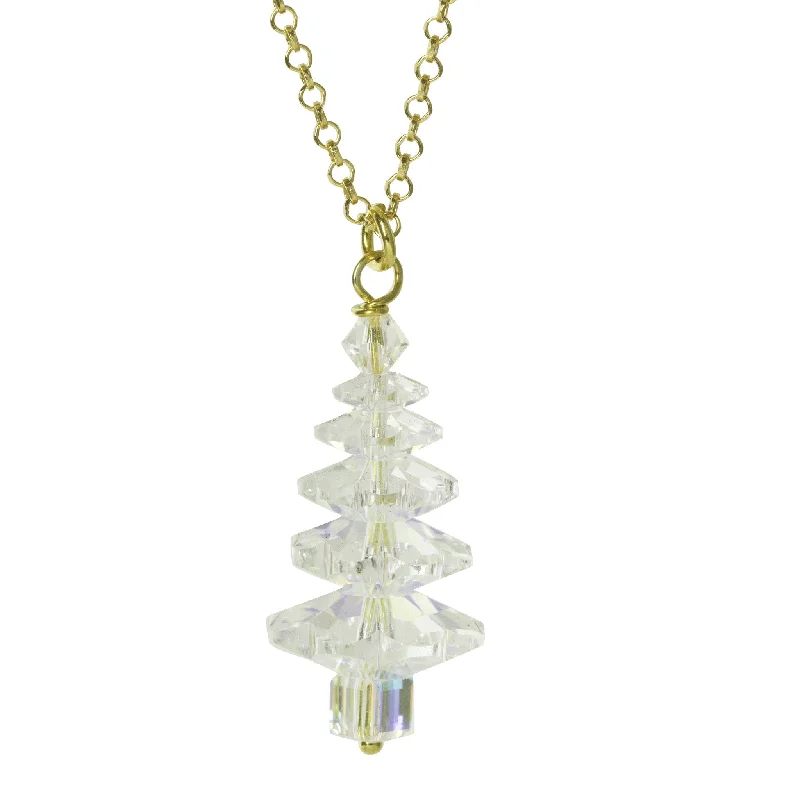 long necklaces for women-Crystal Tree Necklace - LARGE