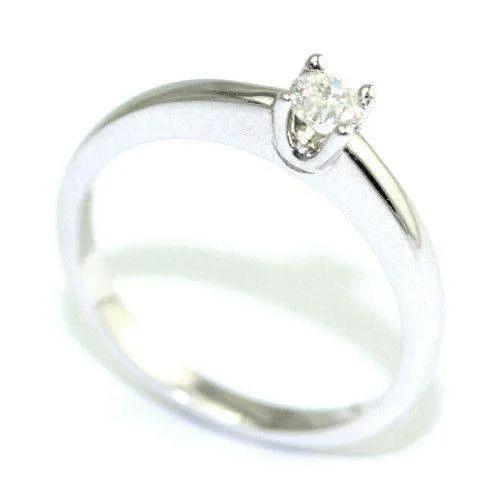 platinum engagement rings for women-9ct White Gold Diamond Engagement Ring - 0.15ct