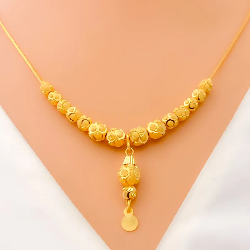 crystal necklaces for women-Elevated Lush 21k Gold Necklace