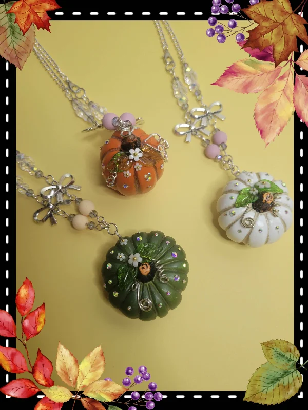 beaded necklaces for women-Pumpkin Patch Necklace